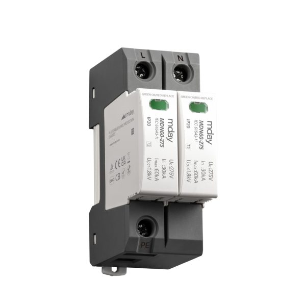 سرج ارستر 60 کیلوآمپر، 320 ولت، 2 پل، برند Mday، مدل MDN60-AC-2P - تصویر 3
