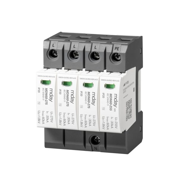 سرج ارستر 60 کیلوآمپر، 275 ولت، 4 پل، برند Mday، مدل MDN60-AC-3P+NPE - تصویر 3