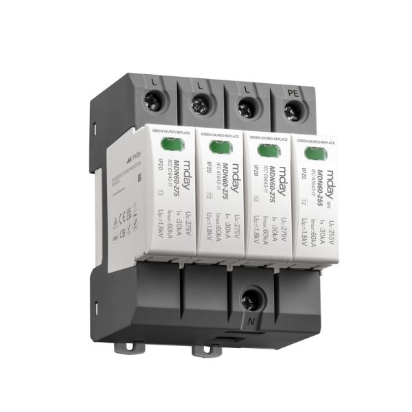 سرج ارستر 60 کیلوآمپر، 275 ولت، 4 پل، برند Mday، مدل MDN60-AC-3P+NPE - تصویر 4