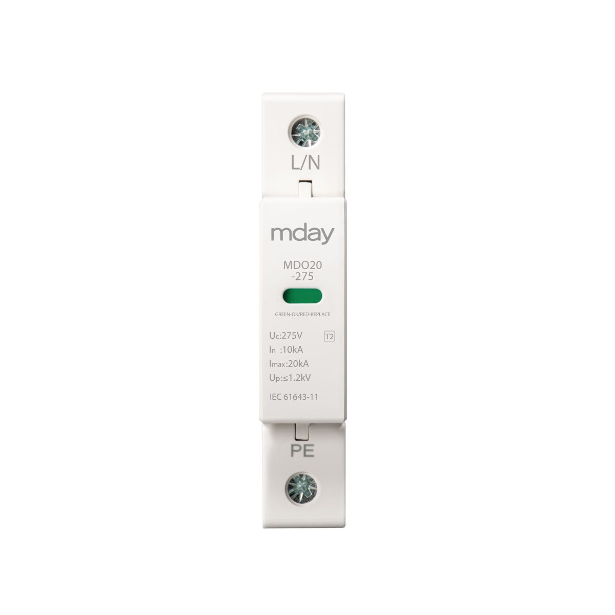 سرج ارستر 20 کیلوآمپر، 320 ولت، 1 پل، برند Mday، مدل Mdo20-Ac-1P - تصویر 2