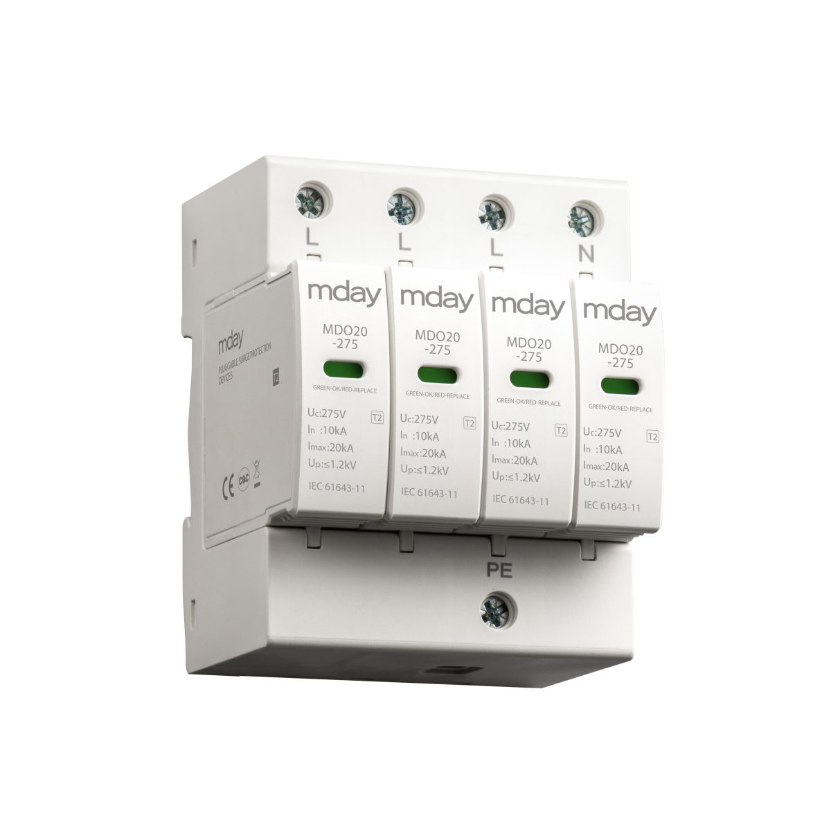 سرج ارستر 20 کیلوآمپر، 275 ولت، 4 پل، برند Mday، مدل Mdo20-Ac-4P - تصویر 2