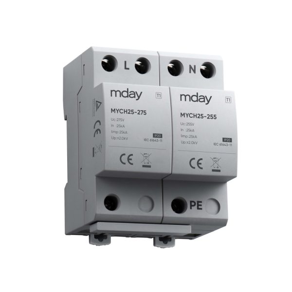 سرج ارستر 25 کیلوآمپر، 275 ولت، 2 پل، برند Mday، مدل MYCH25-AC-1P+NPE - تصویر 4